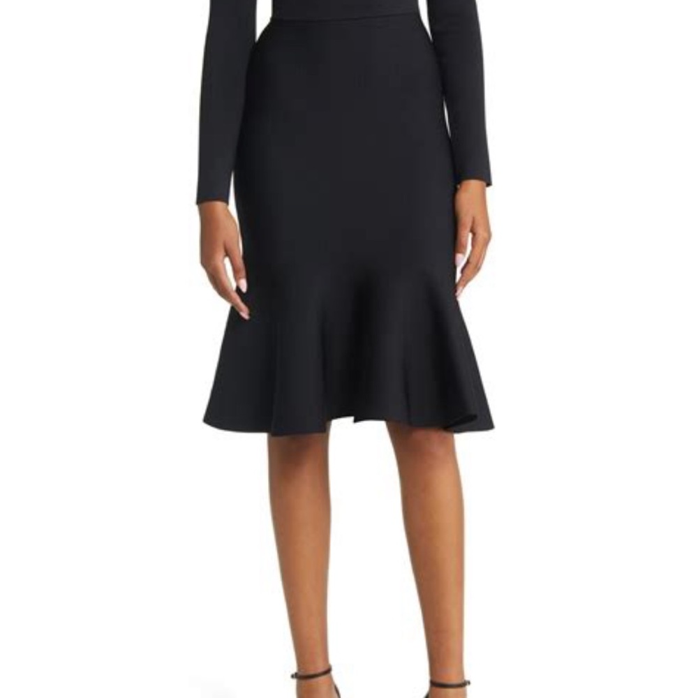 Rachel Parcell Black Crepe Fit and Flare Dress